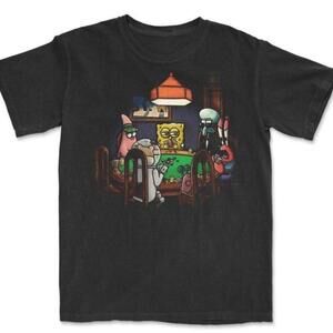 Funny Spongebob Playing Poker T-Shirt, Meme Genz Unisex T Shirt